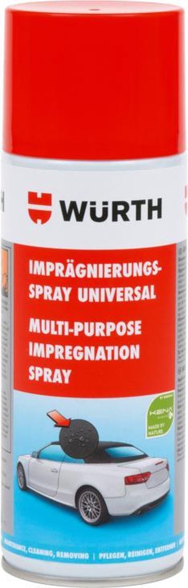 wurth IMPREGNEERSPRAY UNIVERSEEL - textiel reiniger - textielreiniger - cabriodak reiniger - cabrio dak reiniger