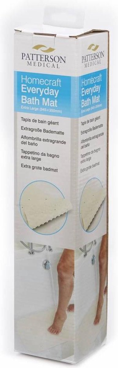 Douche/Badmat antislip met zuignapjes extra lang: 95 x 35 cm