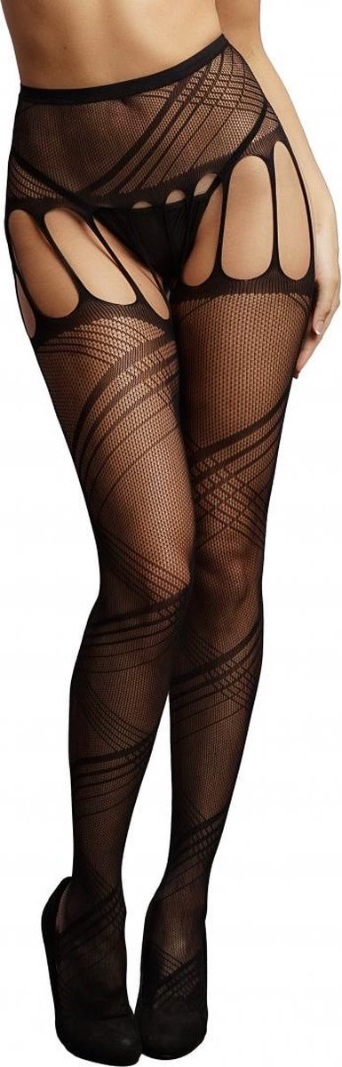 Crotchless Cut-Out Pantyhose - Black - O/SO/S