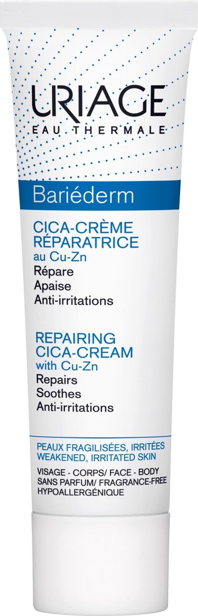 Uriage - Reparative cream containing copper and zinc Bariéderm Cica ( Repair ing Cica-Cream With Cu-Zn)
