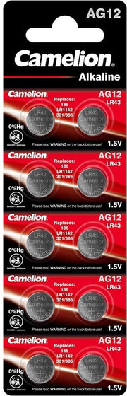 Camelion Alkaline Knoopcel AG12 / LR43