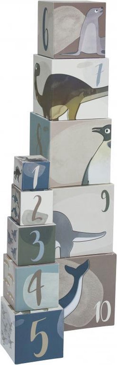 Sebra - Stacking blocks - Dino and arctic animals