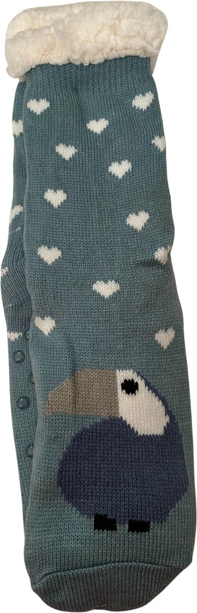 Premium Kwaliteit Huissokken Set | Gevoerde Happy Socks | One Size / Unisex | Groen