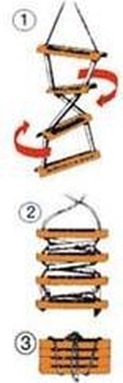 Touw ladder 5 staps 134 cm lang (GS73027)