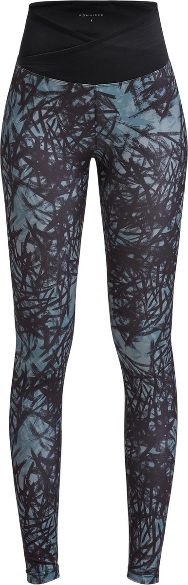 Röhnisch Sportlegging Flattering Wrap Sketch Blauwgroen Maat Xxl