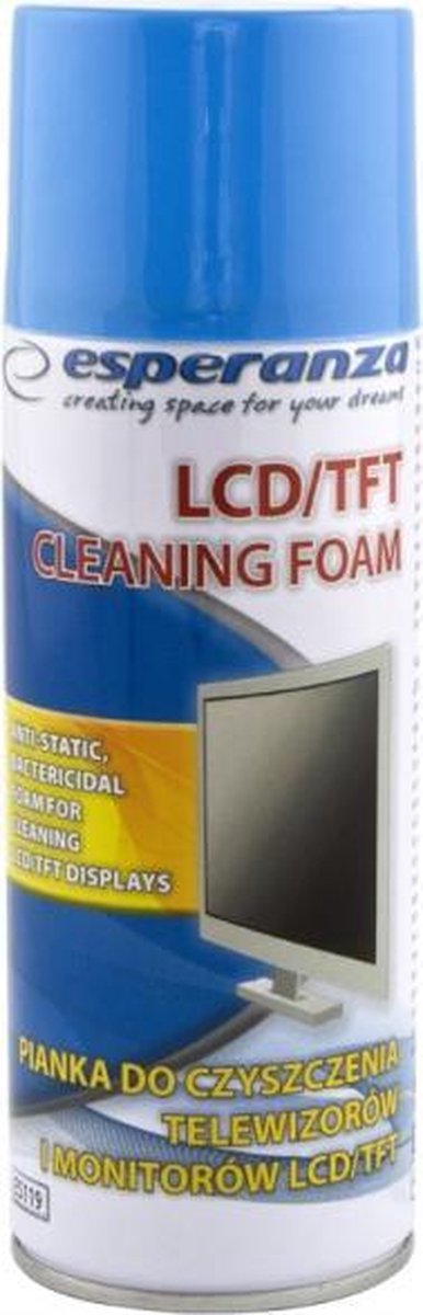 Esperanza LED / LCD / TFT Cleaning Foam Reinigingsschuim | 400ml | Antistatisch | Bacteriedodend | Geschikt voor Notebooks