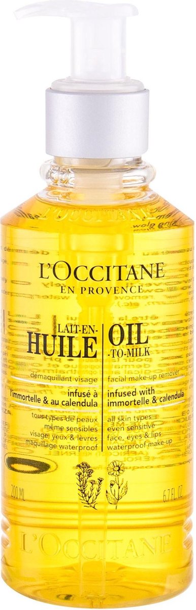 L'Occitane Immortelle Cleanser Oil Milk Make Up Remover 200 ml
