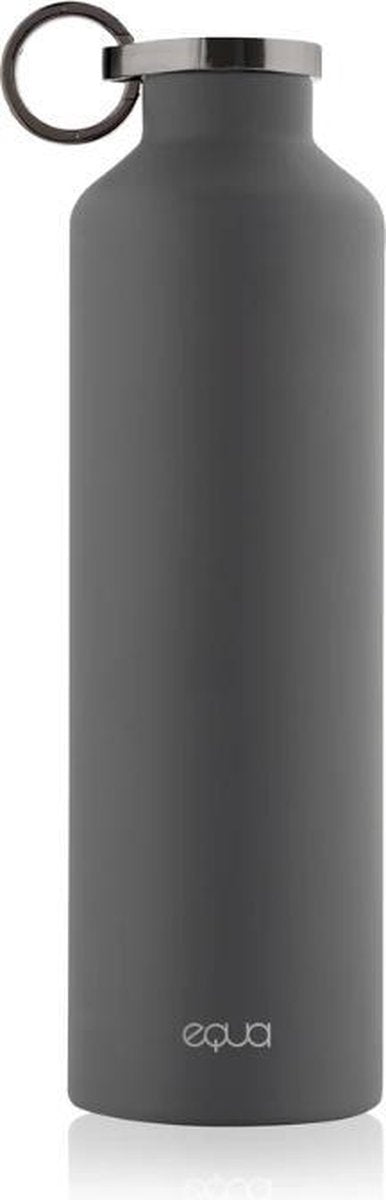 Equa Classy Drinkfles - Donkergrijs - 680ML - Drank Koeler en Thermofles in 1 - Thermo Dark Grey