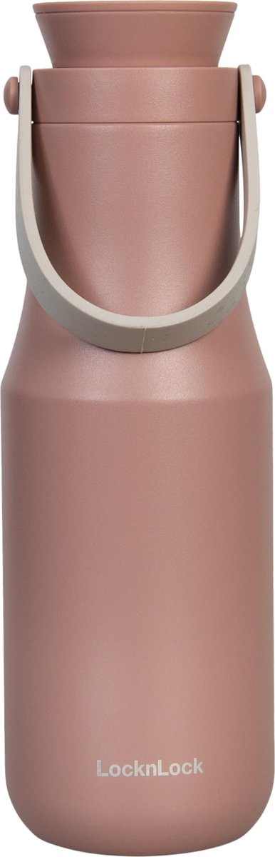Lock&Lock RVS Thermosfles | Isoleerfles | Veldfles | Drinkfles – 470 ml - Roze