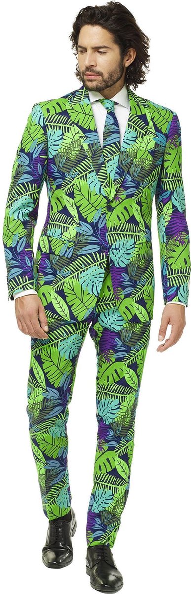 Opposuits Verkleedpak Juicy Jungle Heren Polyester Groen Mt 60