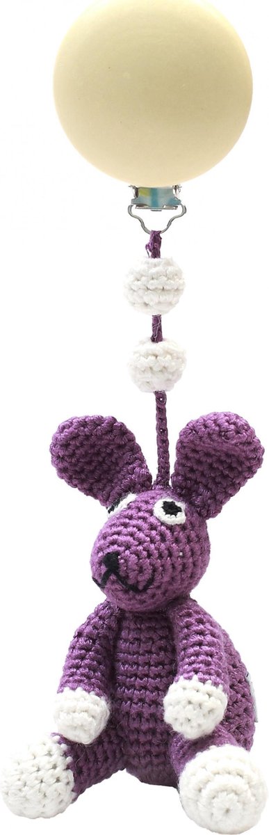 Naturezoo Kinderwagenhanger Konijn 20 Cm Paars