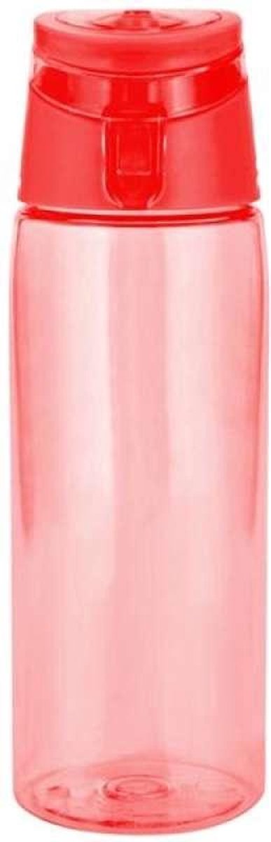 Zak!Designs Sport Drinkbeker - Incl. draagring - 75 cl - Transparant/Rood