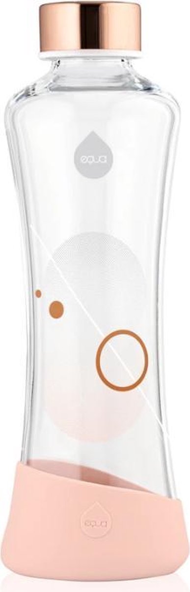 Metallic Rose Gold Glass Bottle