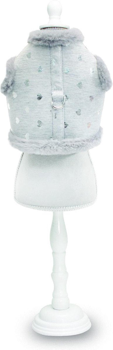 Croci Harnas Soft Heart Grijs - Hondenharnas - 28-33 cm