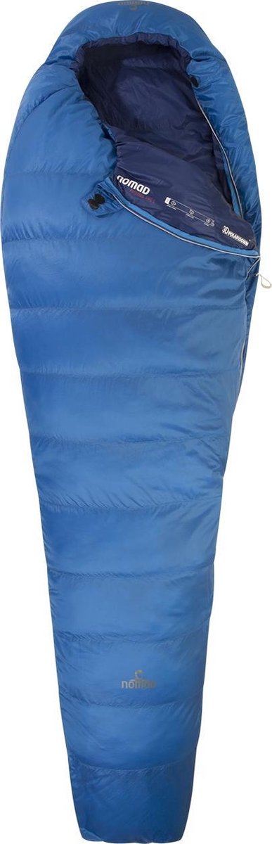 NOMAD Pegasus 190 - Mummy slaapzak - Rits links - 215 x 77/45 - Blauw