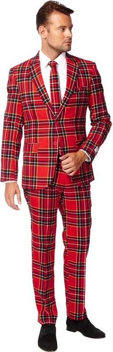 Heren kostuum The Lumberjack Schotse tartan ruit - Opposuits pak - Verkleedkleding/Carnavalskleding 50 (L)
