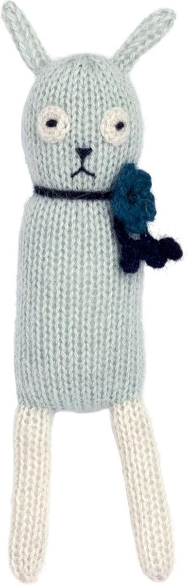 Luckyboysunday Knuffelkonijn Junior 17 Cm Alpaca-wol Lichtblauw
