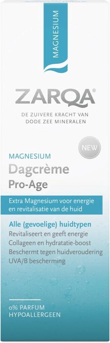 ZARQA Magnesium Dagcrème Pro-Age (revitaliseert en geeft energie) - 50ml