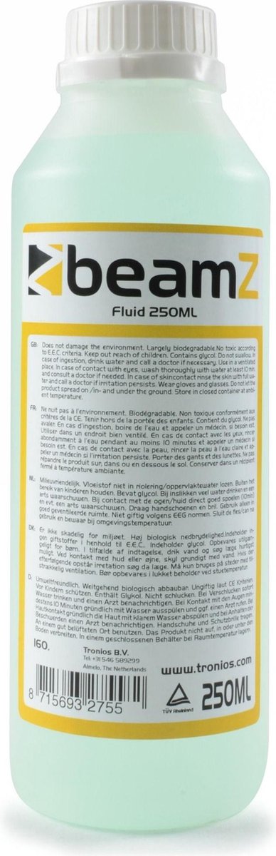 Sneeuwvloeistof - BeamZ FSNF025 sneeuwvloeistof concentraat 250ml (5%) - Geschikt voor het maken van 5 liter sneeuwvloeistof