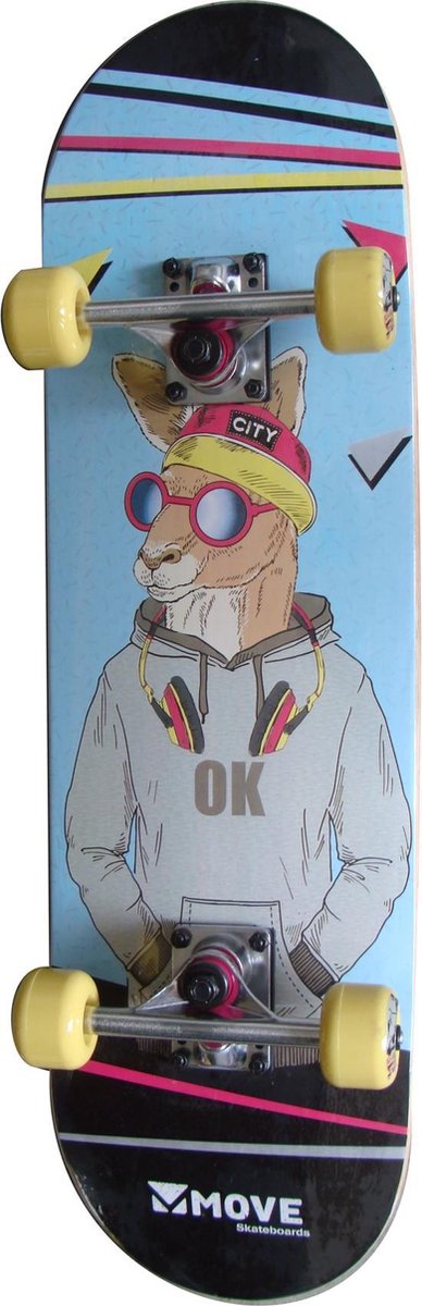 Move Skateboard - blauw/geel/zwart