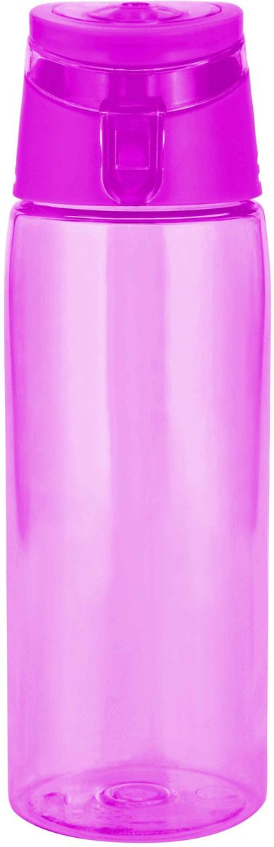 Zak!Designs Sport Drinkbeker - incl. draagring - 75 cl - Transparant/Fuchsia