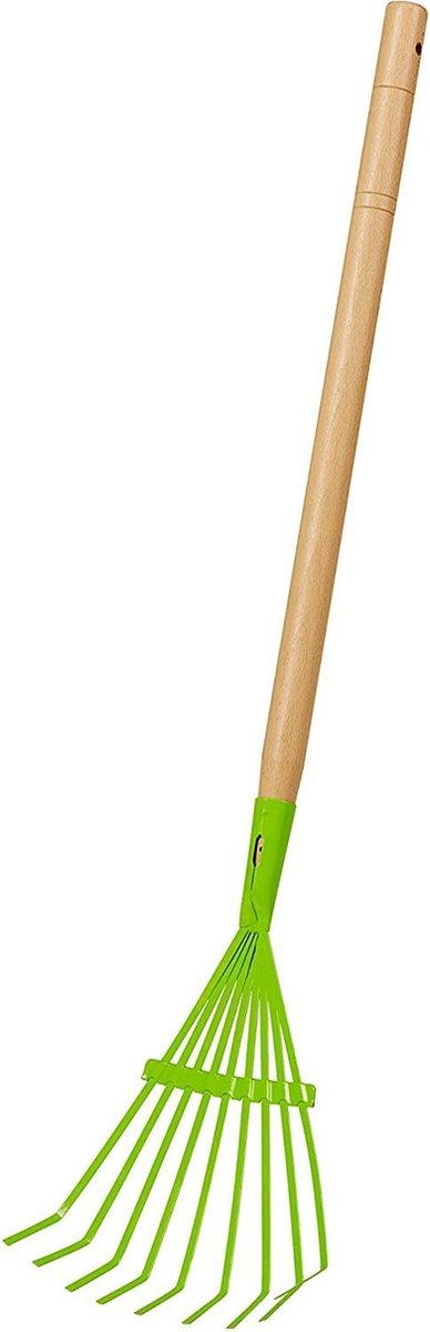 Everearth Bladhark 9 Tanden Junior Hout/staal Naturel/groen