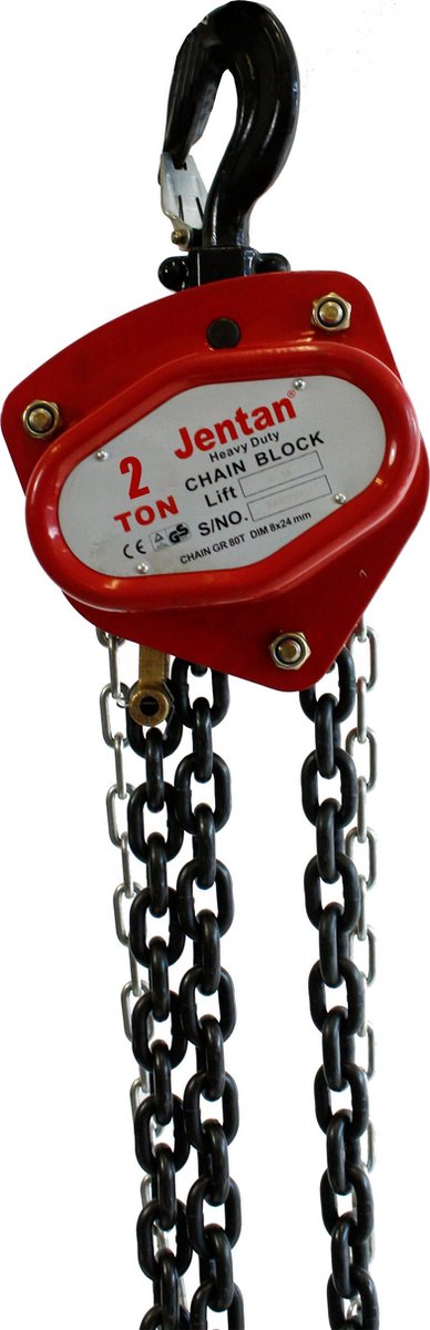 JTVS-020 - Kettingtakel - 2 Ton Werklast - 3 Meter Hijshoogte