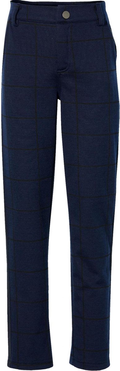 Levv broek Krijn donker blauw met ruit voor jongens - maat 134/140