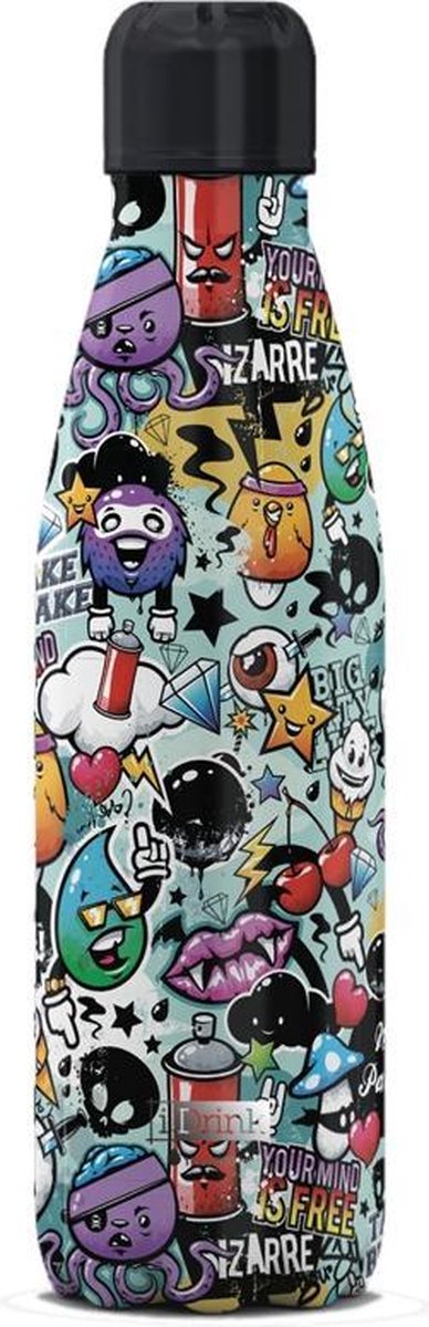 I-drink Thermosfles Grafitti 500 Ml Rvs