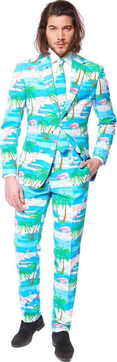 OppoSuits Flaminguy - Mannen Zomer Kostuum - Gekleurd - Carnaval - Maat 50