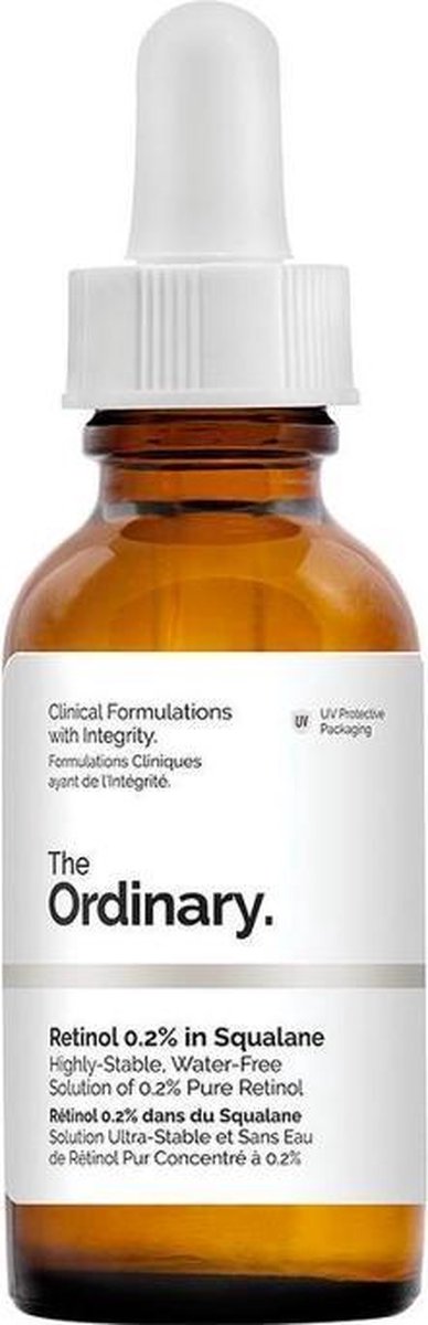 The ordinary Retinol 0.2% in Squalane Gezichtsverzorging - Gezichtsserum - Retinol - Collageen - Anti-rimpels - Anti-Acne - Tegen Pigmentvlekken 30ml
