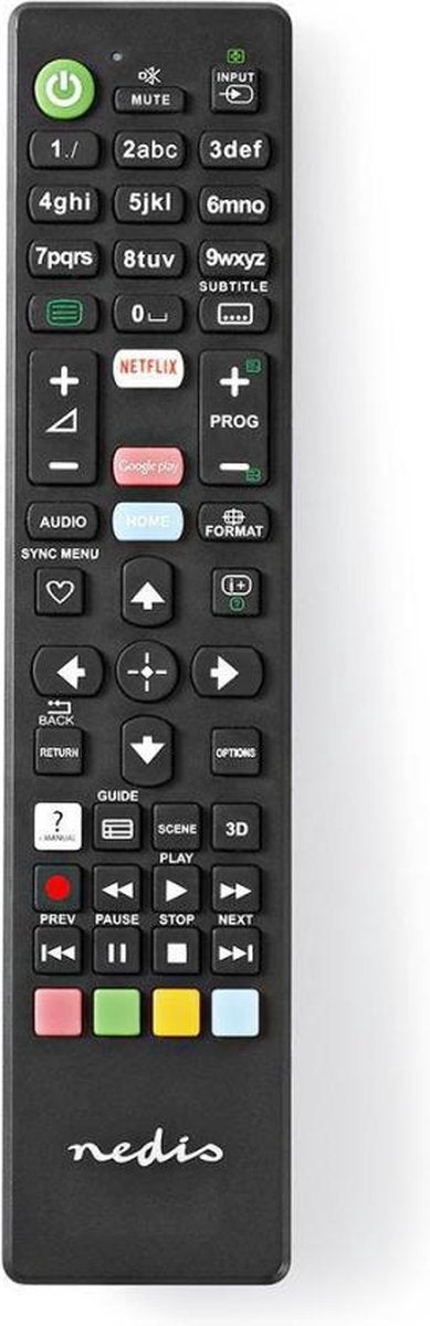 Vervangende Afstandsbediening | Geschikt voor: Sony | Vast | Aantal apparaten: 1 | Google Play Knop / Netflix Knop | Infrarood | Zwart
