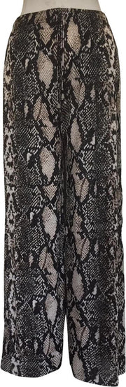 Hoogwaardige Dames Flare Pants / Wijde Broek / Pantalon | Slangenprint | Flare Broek | Maat M