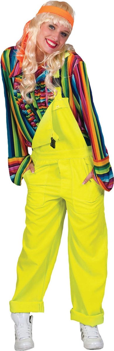 ESPA - Fluo gele tuinbroek voor volwassenen - Medium - Volwassenen kostuums