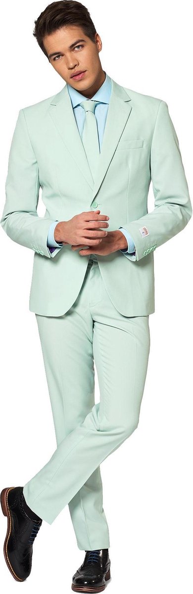 OppoSuits Magic Mint - Mannen Kostuum - Mintgroen - Maat 54