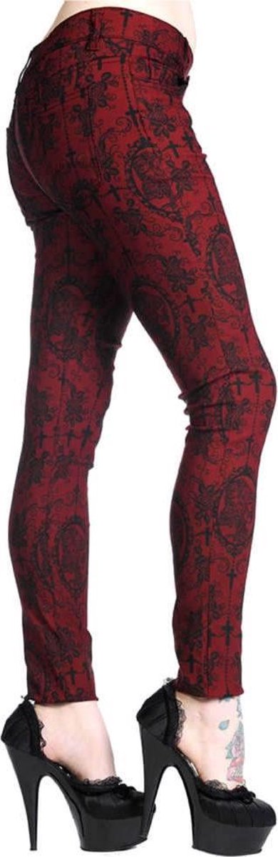 Banned Skinny fit broek -S- CROSS CAMEO Rood