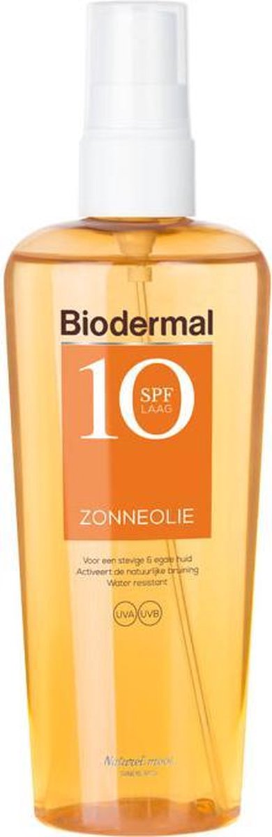 Biodermal Zonnebrand olie SPF 10 - verrijkt met een bruiningsbooster - 150 ml