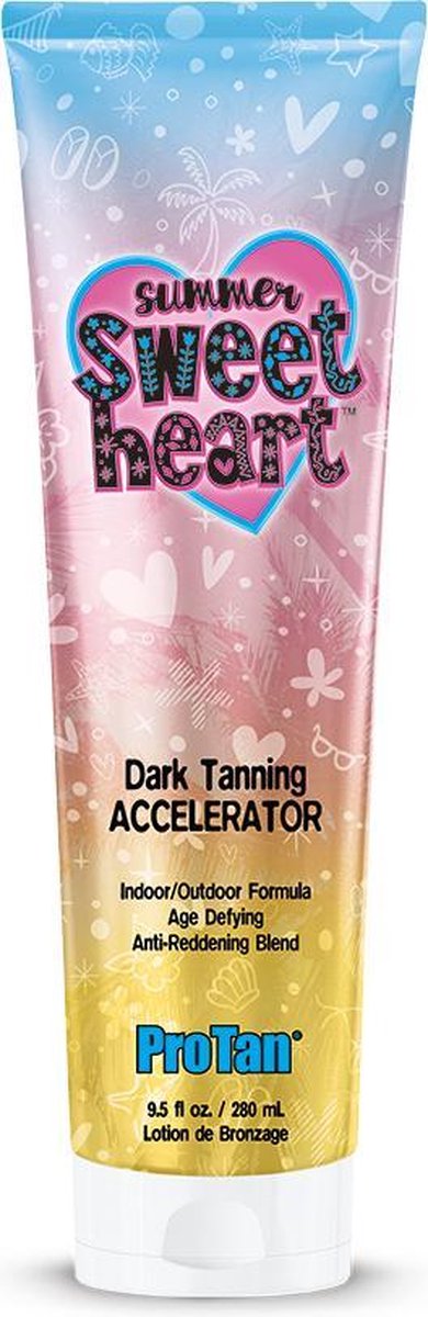 PRO TAN SUMMER SWEET HEART Zonnebankcreme DARK TANNING ACCELERATOR (IN & OUTDOOR TANNING) - 280ml