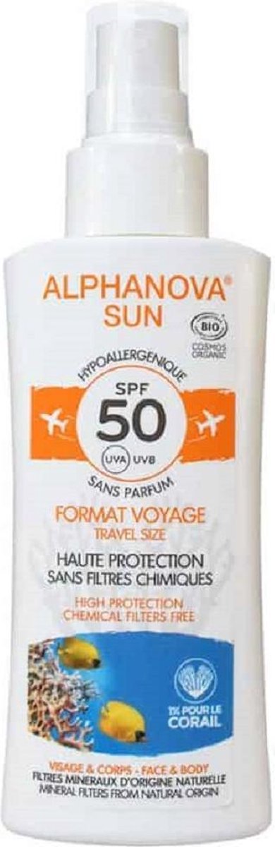 Alphanova Zonnebrand Spf 50+ Gevoelige Huid Unisex 90 Gram