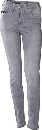 CLAW Britt Slim fit  Stretch Kevlar Motorjeans  Dames - Zomer Motorbroek - Licht Grijs - maat 27