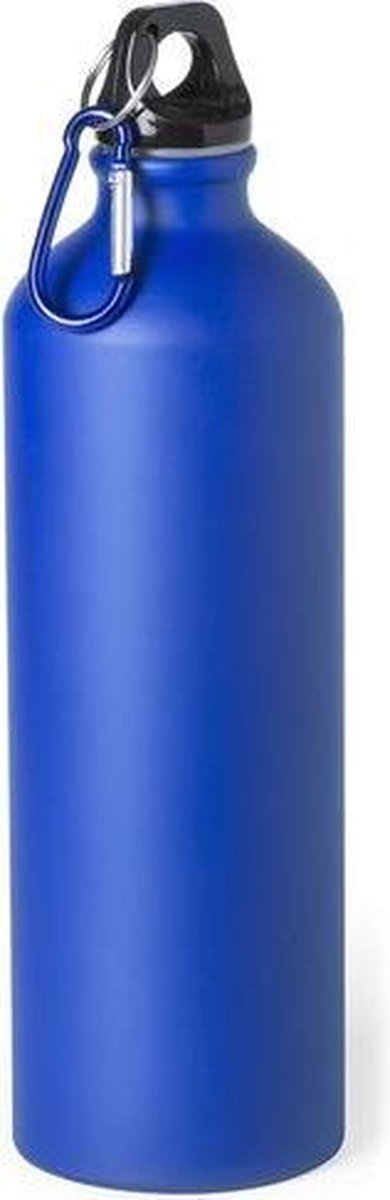 Atipick Drinkfles Met Karabijnhaak 800 Ml Aluminium Blauw