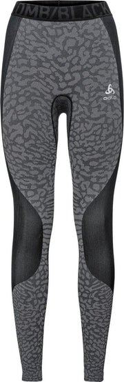 Odlo Bl Bottom Long Blackcomb Dames Thermobroek - Black- Odlo Steel Grey - Maat XL