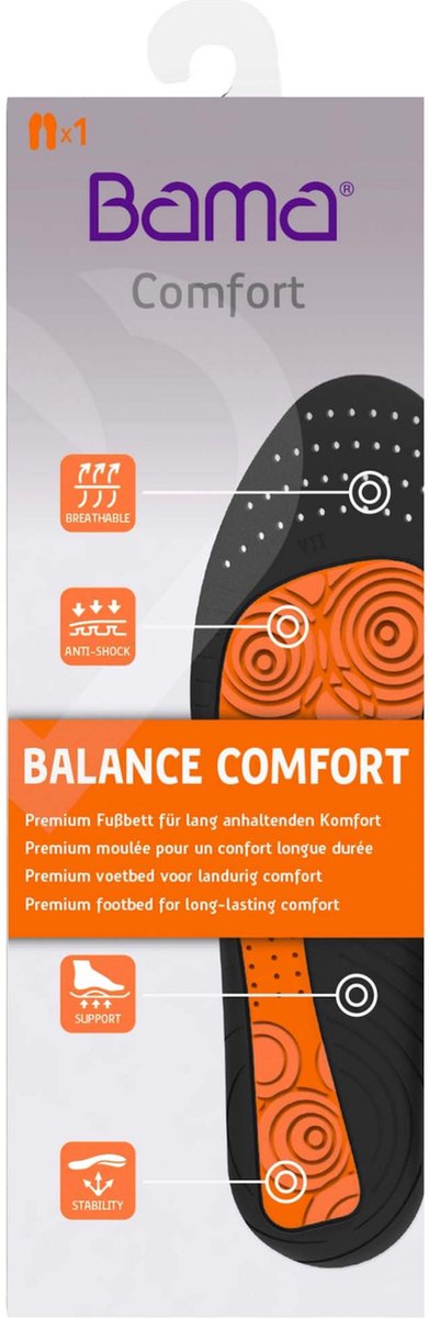 Bama - Balance Comfort Inlegzool - Bruin - Maat 45