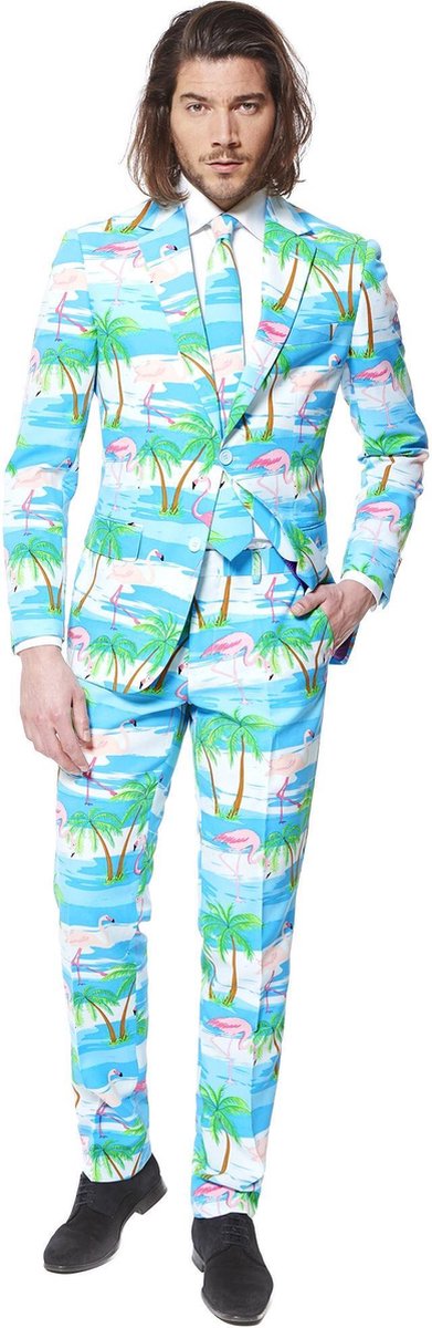 OppoSuits Flaminguy - Mannen Zomer Kostuum - Gekleurd - Carnaval - Maat 62