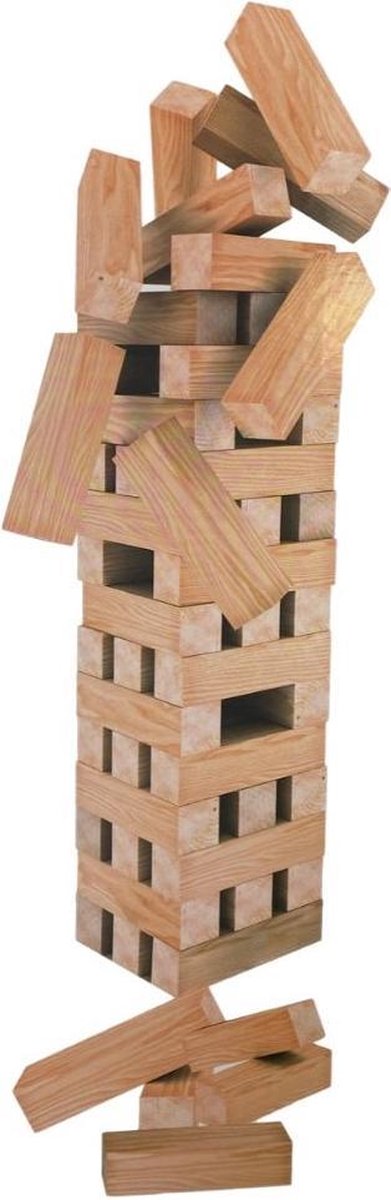 Orange85 Blokkentoren - XXL - Hout - Spel - Yenga xxl - Vallende toren