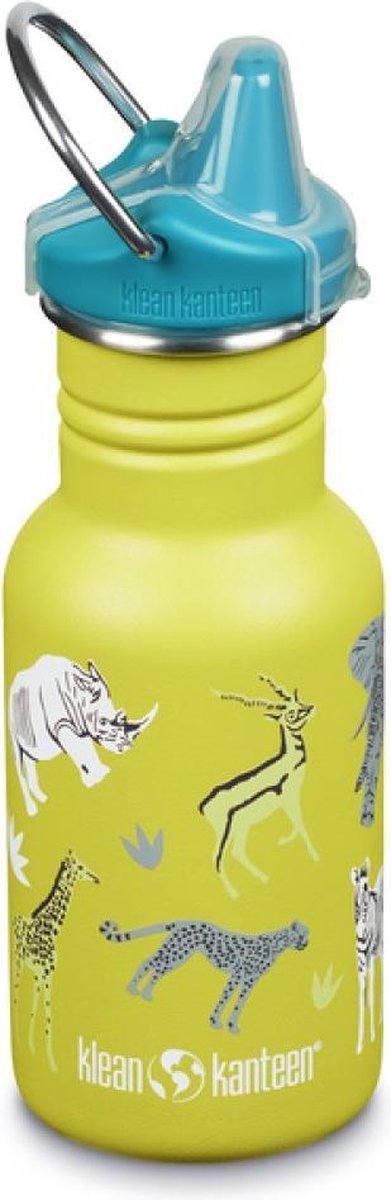 Klean Kanteen RVS Drinkfles Kid Classic - Sippy Cap - Safari -355ml