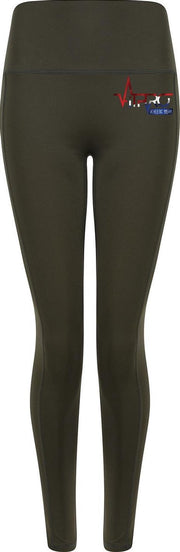 FitProWear Taurito Sportlegging - Olijf - Maat XXS - Sportlegging Dames - Legging Dames - Sportbroek - Slim-Fit Legging - Legging Polyester - Legging Telefoonvak - Fitness Legging - Sportkleding dames