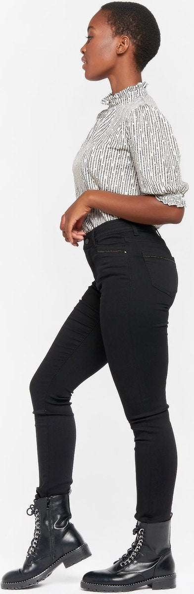 Jeans met broekzak detail - Zwart