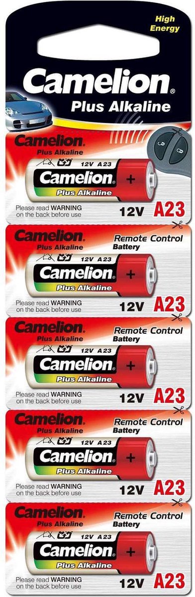 Camelion Remote Controle Alkaline A23 12V   -  5 stuks
