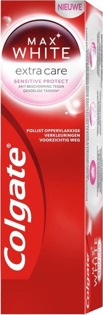 12x Colgate Max White Tandpasta Extra Care Sensitive 75 ml